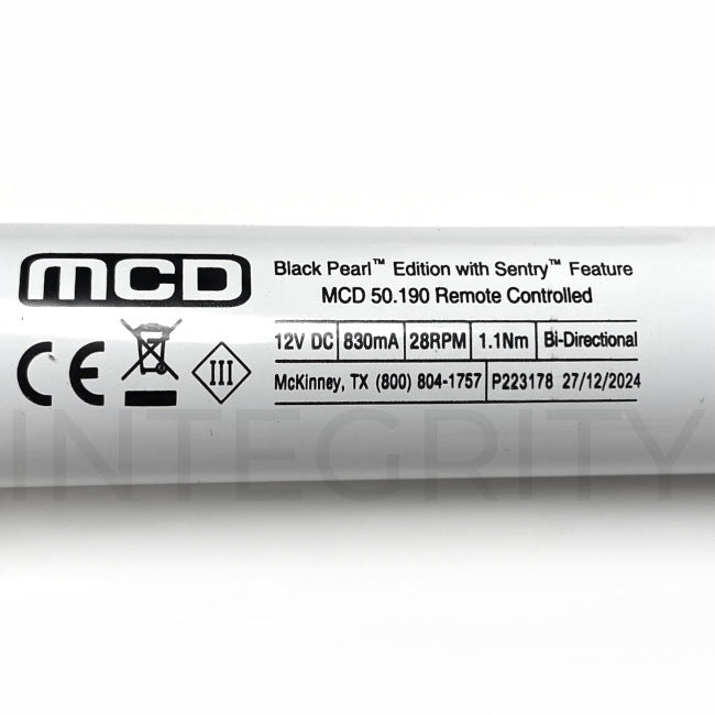 MCD RV Power Shade Motor 50.190 Black Pearl 12V Newmar 038837 (Replaces 50.177)
