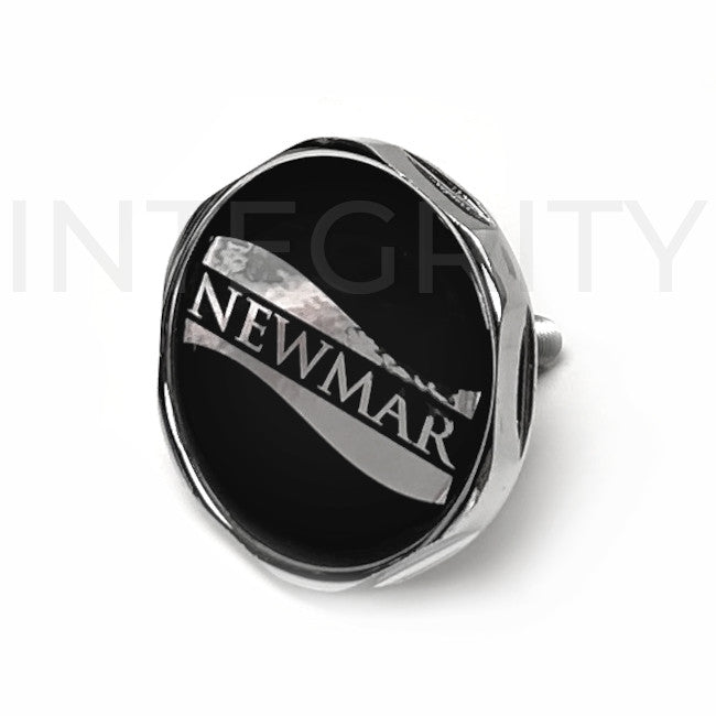 Newmar RV Threaded Nut Logo for LH / Driver Side Tag Axle 023862