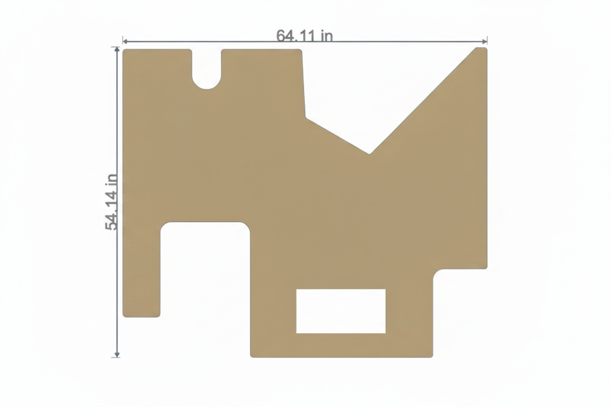 Newmar RV Cockpit Mat with Logo in Sand 62.11 in. x 54.11 in. 166442