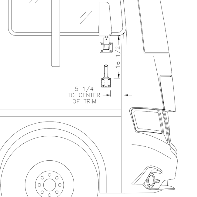 Newmar RV Flagpole Holder 138708