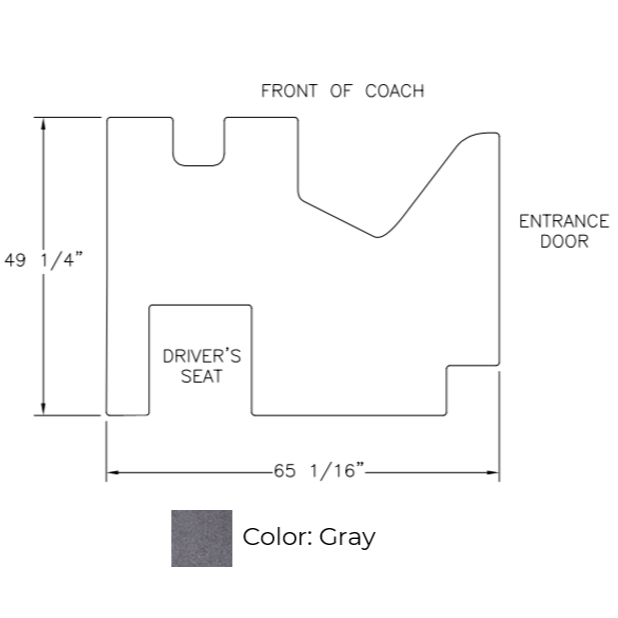 Newmar RV Cockpit Mat with Logo in Gray 138685