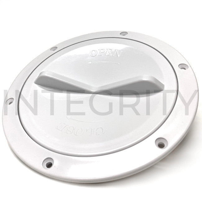 Newmar RV Access Port With Lip White 5" Opening 49736