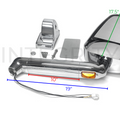 Newmar RV Passenger Side 17.5" Chrome Mirror Head Assembly with 19" Arm 141898A