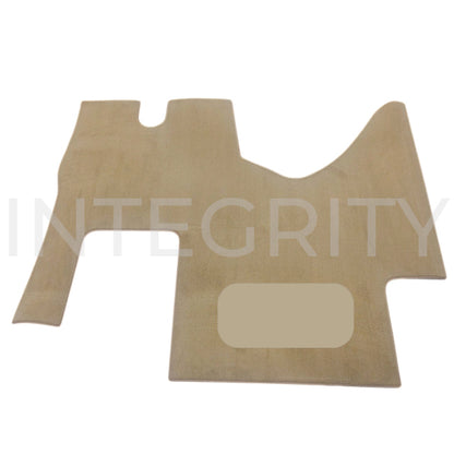 RV Cockpit Mat with Logo in Sand 66.03" x 53.75" (to fit Newmar 161210A)