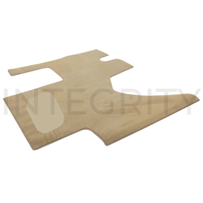 RV Cockpit Mat with Logo in Sand 66.03" x 53.75" (to fit Newmar 161210A)
