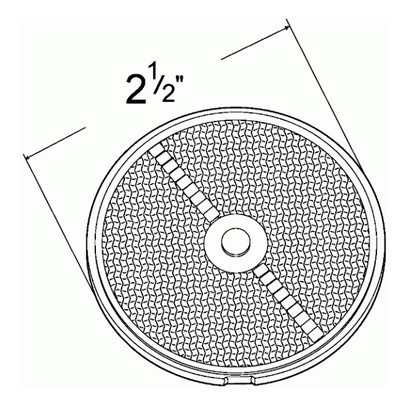 Newmar RV Reflector Marker Red 2.5" Round 100141