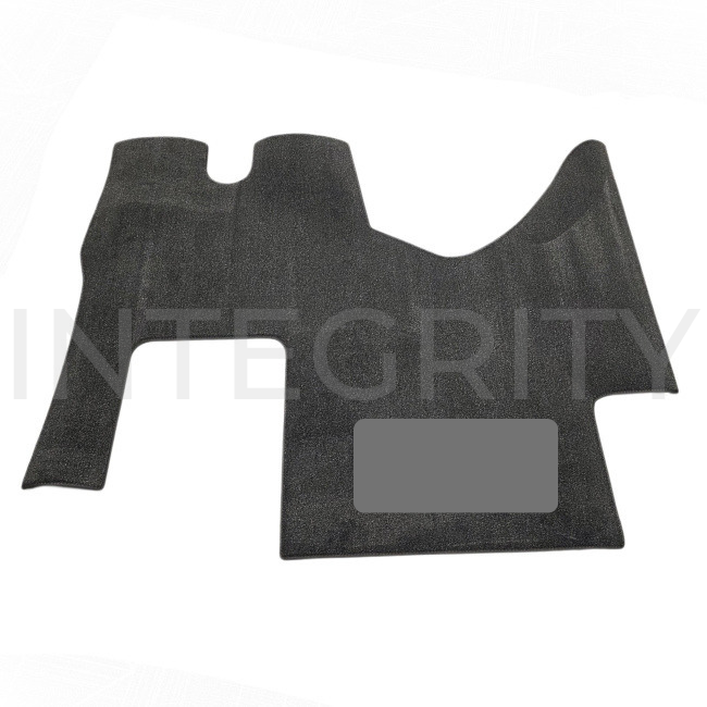 RV Cockpit Mat with Logo in Gray 66.03" x 53.75" (to fit Newmar 161210)
