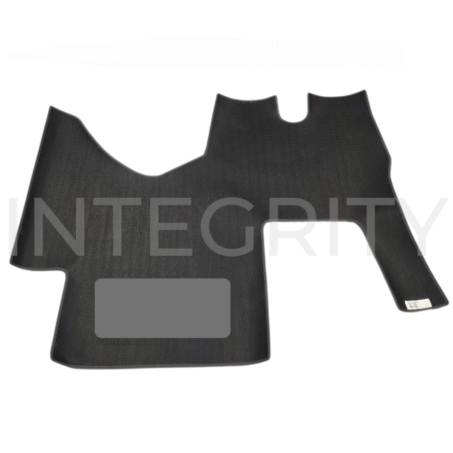 RV Cockpit Mat with Logo in Gray 66.03" x 53.75" (to fit Newmar 161210)