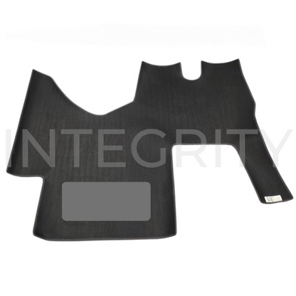 RV Cockpit Mat with Logo in Gray 66.03" x 53.75" (to fit Newmar 161210)