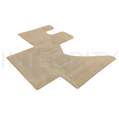 RV Cockpit Mat with Logo in Sand 46" x 62.5" (to fit Newmar 148358A)