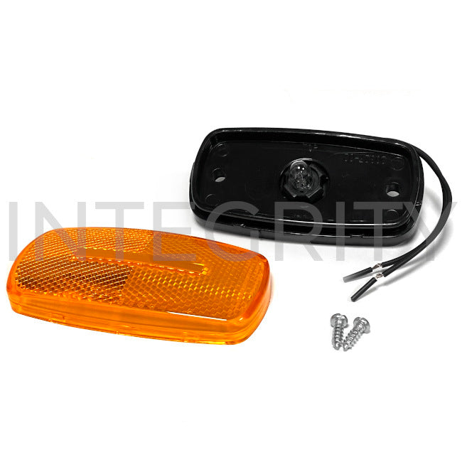 RV Amber Clearance Light Incandescent, Black Base (to fit Newmar 129114)