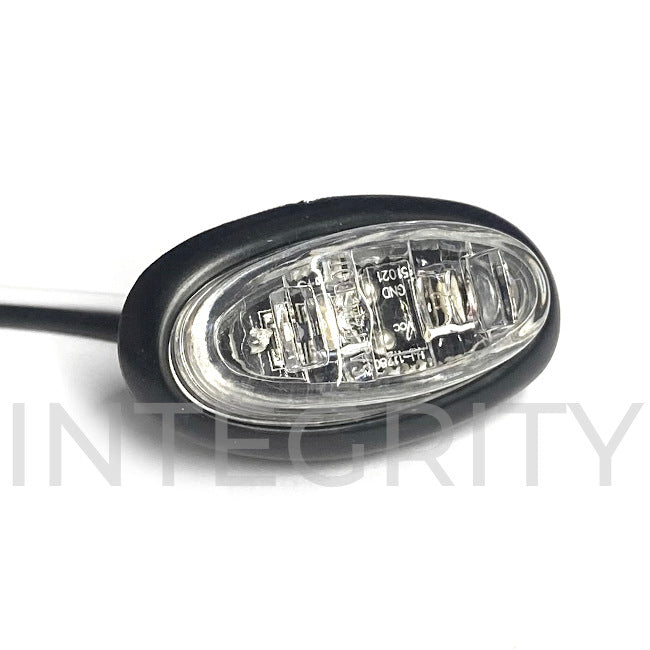 RV Clearance Light Rear Oval, Red LED w/ Clear Lens (to fit Newmar 039646)