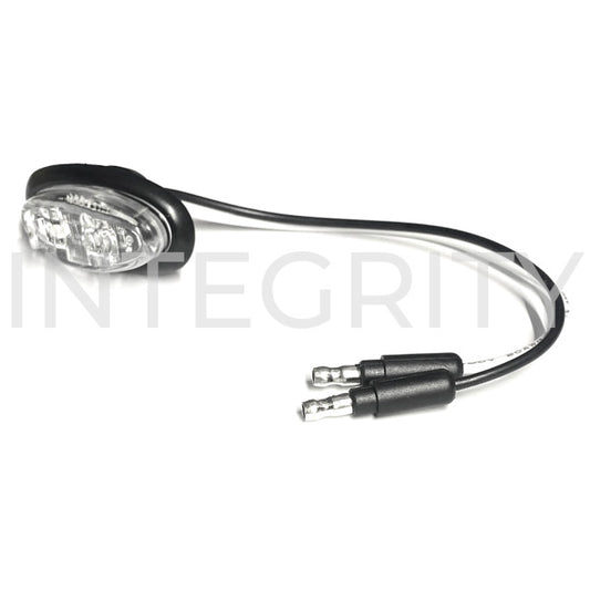 RV Clearance Light Rear Oval, Red LED w/ Clear Lens (to fit Newmar 039646)