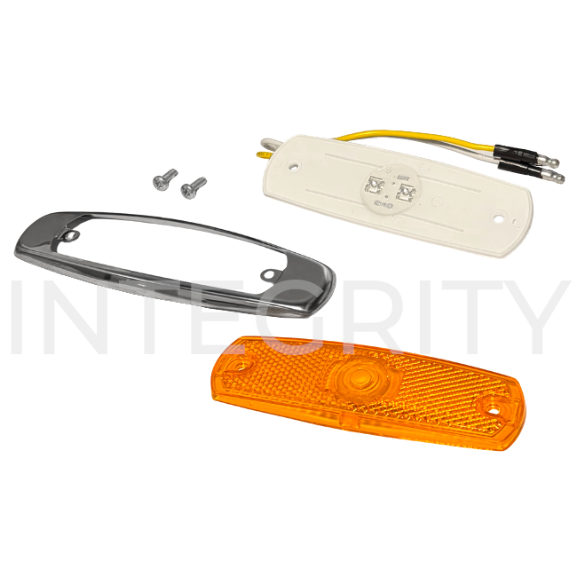 RV Clearance Light LED Amber w/ Bezel Grote 47253