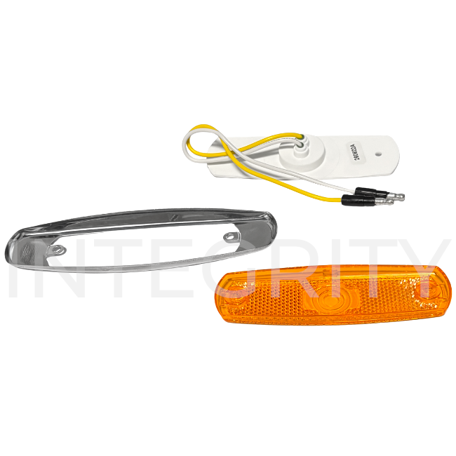 RV Clearance Light LED Amber w/ Bezel Grote 47253