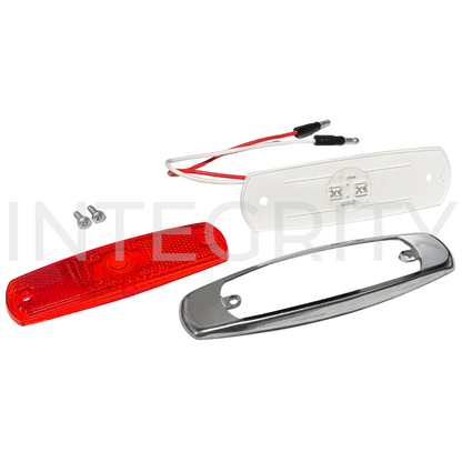 RV Clearance Light LED Red w/ Bezel Grote 47252