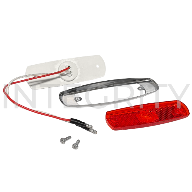 RV Clearance Light LED Red w/ Bezel Grote 47252