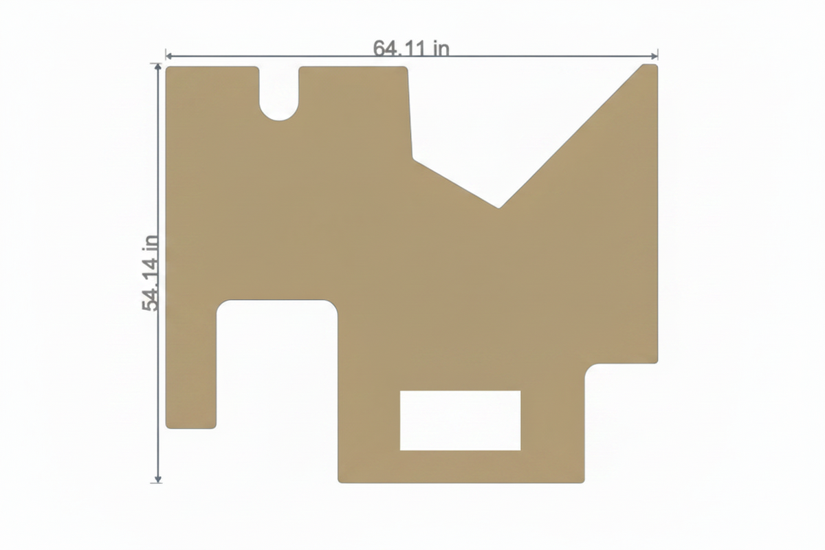 Newmar Rv Rugs Newmar RV Cockpit Mat with Logo in Sand 62.11 in. x 54.11 in. 166442 ...