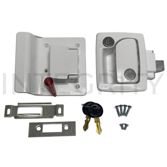 Newmar RV Entry Door Lock with Deadbolt White 08349