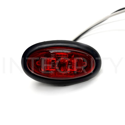 RV Clearance Light Rear Oval, Red LED w/ Red Lens (to fit Newmar 119736)