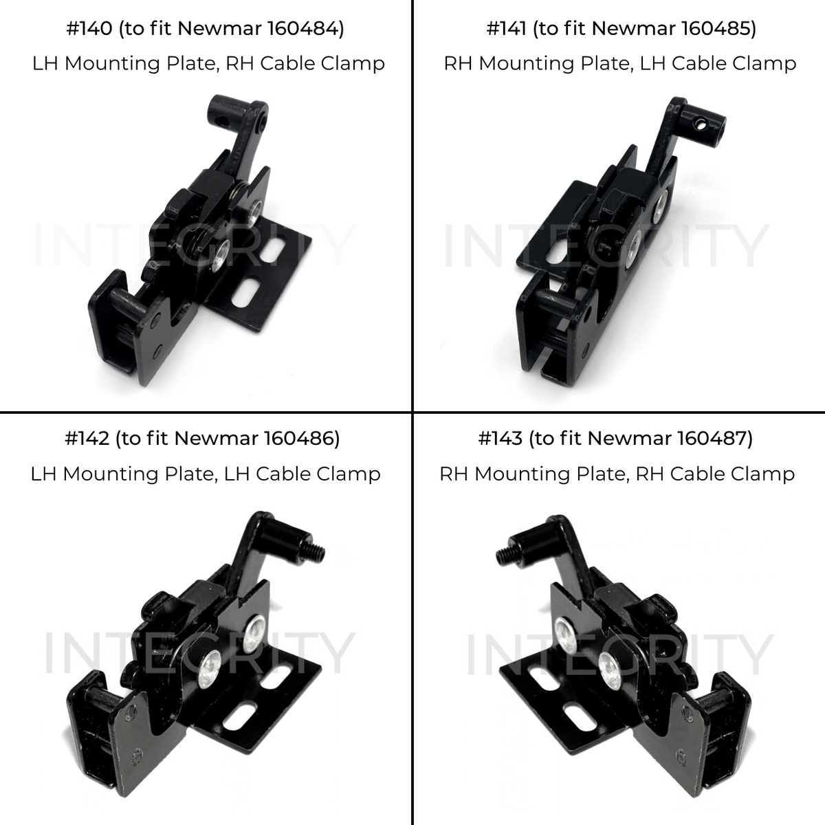RV Mini-Rotary Latch #142, LH Mounting Plate, LH Cable Clamp (to fit Newmar 160486)