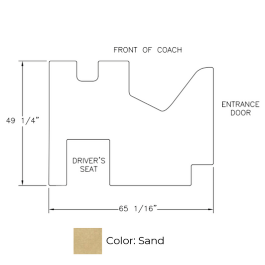 Newmar RV Cockpit Mat with Logo in Sand 138685A