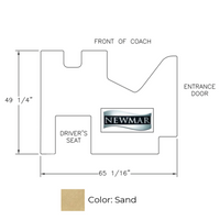 Newmar RV Cockpit Mat with Logo in Sand 138685A