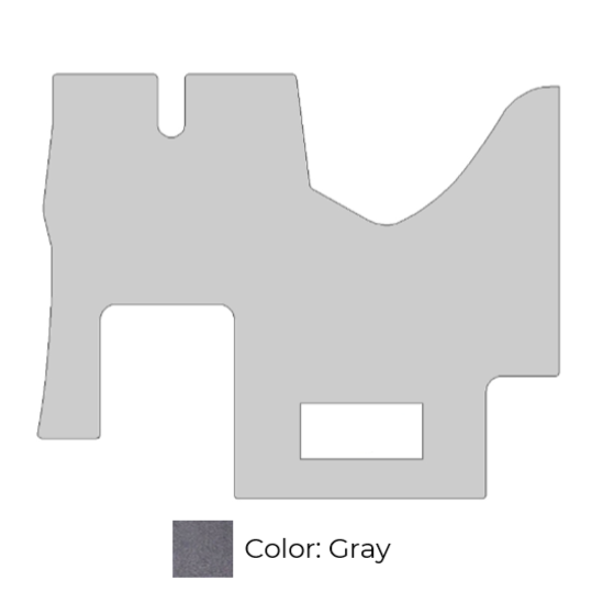 Autofit Rv Cockpit Rugs RV Cockpit Mat with Logo in Gray 64 in. x 53.75 in. (to fit Newmar 143 ...