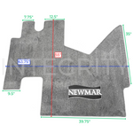Newmar RV Cockpit Mat with Logo in Gray 63.75" x 55" in 158059