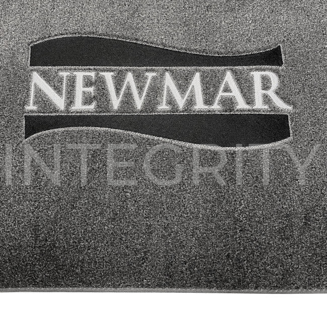 Newmar RV Cockpit Mat with Logo in Gray 63.75" x 55" in 158059