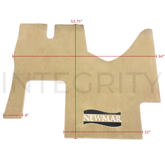 Newmar RV Cockpit Mat with Logo in Sand 143525A