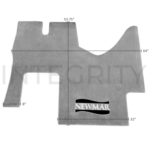 Newmar Rv Rugs Newmar RV Cockpit Mat with Logo in Gray 64 in. x 53.75 in. 143525 ...