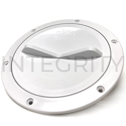 Newmar RV Access Port With Lip White 5" Opening 49736