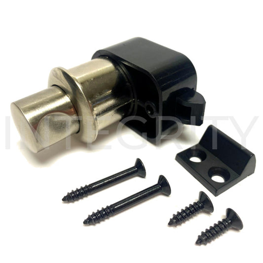 Newmar RV Push Knob Button Latch with Brushed Nickel for Pantry Cabinet 14539